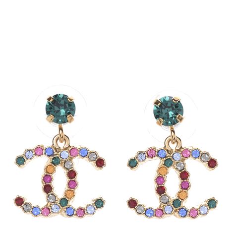 chanel rainbow cc earrings|Chanel earrings for women.